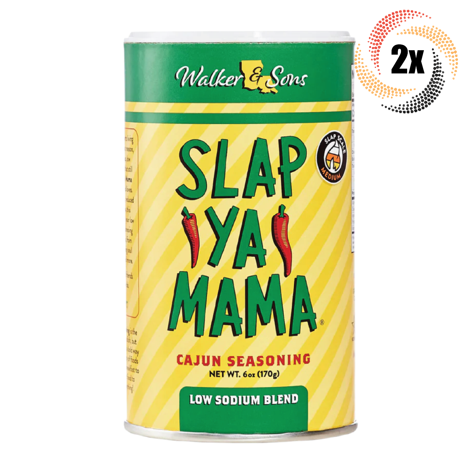 Primary image for 2x Shakers Walker & Sons Slap Ya Mama Low Sodium Blend Cajun Seasoning | 6oz