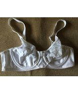 34B WACOAL Vintage Style White Lace Silky Satin Stretch UW Full Cup Bra ... - $384.97 MXN
