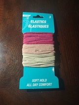 Elastics Soft Hold All Day Comfort Set Of 3 Pink - $15.72
