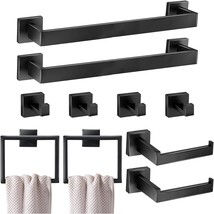 10 Pieces Bathroom Hardware Accessories Set 16 Inch Wall Mounted Towel Bar Set - £60.28 GBP