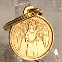 Guardian Angel Bronze Keychain Key Chain He Will Command His Angels To G... - $5.96