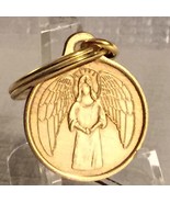 Guardian Angel Bronze Keychain Key Chain He Will Command His Angels To G... - £4.76 GBP