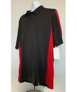 NWT Dickies Polo Golf Shirt Black Red Mens XL 100% Polyester - £22.88 GBP