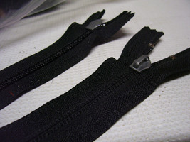 100 Pack Black 21.5&quot; YKK Reverse Coil Zippers, Include Slider &amp; Stop, No Pull - £41.08 GBP