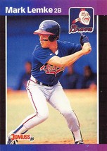 1989 Donruss #523 Mark Lemke RC Rookie Card Atlanta Braves ⚾ - £0.66 GBP