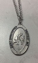 St. Christopher Girls Hockey Medal Necklace with Two Free Prayer Cards. - £8.28 GBP