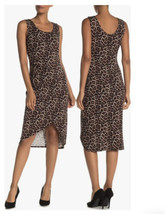 New T Tahari Nordstrom Women’s Leopard Print High Low Tank Dress Large - £19.39 GBP