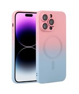 Cotton Candy Color Phone Case Compatible with iPhone 14 Pro Pink Blue - $16.06 CAD