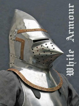 Medieval Bascinet Pig Face battle ready Hounskull Klappvisor Helmet - $460.95