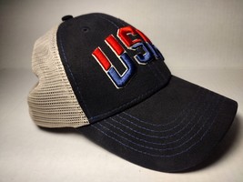 USA Mesh Trucker Snapback Vintage Hat Cap Embroidered - £11.34 GBP