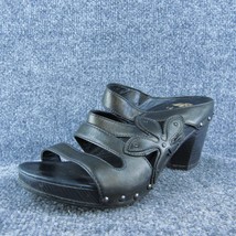 Dansko  Women Slide Sandal Shoes Black Leather Size 38 Medium - £35.23 GBP