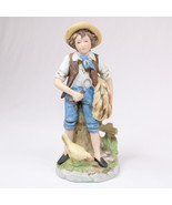 Vintage Homco Young Farm Boy With Wheat And Chicken #8881 Figurine 8 Inc... - €11,58 EUR