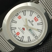 Vintage Ricoh R31 Automatic Japan Mens D/D Oval Shape White Watch 587f-a309662-6 - £23.58 GBP