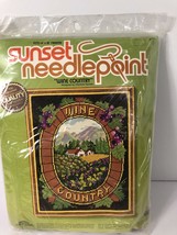 Sunset Designs Vintage 1980 Needlepoint Kit Wine Country 18 x 22 New Uno... - $50.53