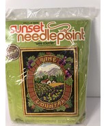 Sunset Designs Vintage 1980 Needlepoint Kit Wine Country 18 x 22 New Uno... - £39.74 GBP
