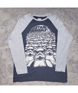 Star Wars Stormtrooper Men&#39;s X-Large Long Sleeve Crew Neck Gray T-Shirt - £12.82 GBP