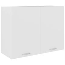 Modern Wooden White 2 Door Wall Mounted Hanging Kitchen Storage Cabinet ... - £72.16 GBP