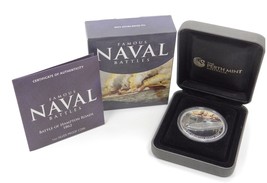 1 Oz Silver Coin 2010 $1 Cook Islands Famous Naval Battle of Hampton Roads 1862 - £107.88 GBP