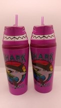 2x Pink Shark Head Cool Gear &quot;SHARK ISLAND&quot; 18oz Tumbler Cup - £11.01 GBP
