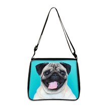 Cute Pug Dog print shoulder bag women handbag Creative Bulldog Terrier  crossbod - $24.63