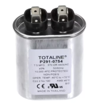 Carrier HVAC P291-0754 Capacitor, 440V, 50/60HZ, 7.5uF, Oval - $1,047.60 MXN