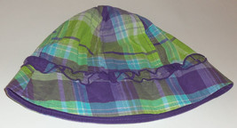 NEW! GIRLS THE CHILDREN&#39;S PLACE PURPLE W/ SILVER PLAID BUCKET HAT   SIZE... - £9.69 GBP