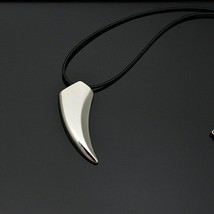 Stainless Steel Wolf Tooth Necklace Fang Mens Necklace Werewolf Gifts for Him - £13.65 GBP
