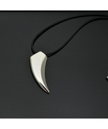 Stainless Steel Wolf Tooth Necklace Fang Mens Necklace Werewolf Gifts fo... - £12.86 GBP