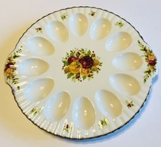 Old Country Roses Holiday 2006 Royal Albert Deviled Egg Serving Tray Dish - £50.48 GBP