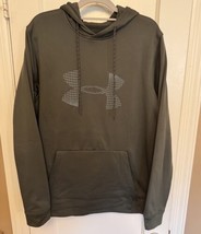 MENS UNDER ARMOUR COLD GEAR  LOOSE FIT ARMY GREEN PULLOVER HOODIE SIZE L... - $24.74