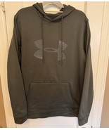 MENS UNDER ARMOUR COLD GEAR  LOOSE FIT ARMY GREEN PULLOVER HOODIE SIZE L... - £19.38 GBP