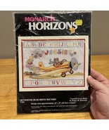 Sealed MONARCH HORIZONS Cross Stitch Kit Skywriter Bear Birth Record CS8... - $16.12 CAD