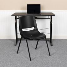 Black Stack Chair-Black Frame RUT-12-PDR-BLACK-GG - £39.92 GBP