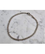 Womens Vintage Estate Sterling Silver Modernist Anklet 8.8g E3538 - $49.50