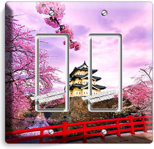 Hirosaki Castle Sacura Bloom Japan Double Gfi Light Switch Wall Plate Room Decor - £8.74 GBP