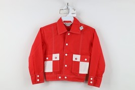 Deadstock Vintage 70s Streetwear Boys 6 Checkered Water Repellant Rain J... - $59.35
