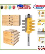 Professional Finger Joint Router Bit Set - 1/4 Inch Shank for DIY Woodwo... - $37.18 CAD