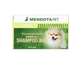 MENDOTA DIATOMACEOUS EARTH DOG SHAMPOO BAR SOAP ORGANIC GENTLE DERMAGIC ... - £14.63 GBP