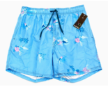 Burnside Blue Tropical Print Brief Lined Swim Shorts Trunks  Men&#39;s  L - £69.86 GBP