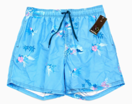 Burnside Blue Tropical Print Brief Lined Swim Shorts Trunks  Men&#39;s  L - £70.42 GBP