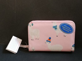 BNWT Cath Kidston Soft Blush Pink Mini Folded Alpacas Wallet Pocket Purse - £43.72 GBP