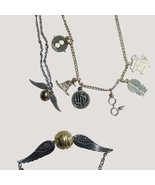 Harry Potter Themed Gold Silver Charm Necklace Bracelet Set Winged Ball - $28.05