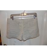American Eagle Outfitters Khaki Button Front Shorts Size 4 Women&#39;s EUC - £16.55 GBP