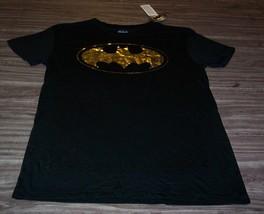 Women&#39;s Teen Batman Dc Comics T-shirt Small New w/ Tag Justice League Gold Foil - £15.82 GBP