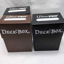 Set Of (4) Ultra Pro 60ct Deck Boxes Black Brown Clear - $295.07 MXN