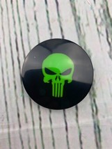 Wheel Center Caps Stickers Custom Tuning Green Skull A 42 4pcs - £19.35 GBP