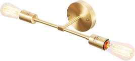 FLOURIM Gold Vanity Lights, 2-Light Bathroom Light Fixtures over Mirror Brass Sc - £39.28 GBP
