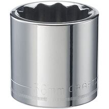 Craftsman 36 mm X 1/2 in. drive Metric 12 Point Standard Shallow Socket - $18.95