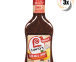 3x Bottles Lawry&#39;s Steak &amp; Chop Marinade | Garlic &amp; Cracked Black Pepper... - £22.09 GBP