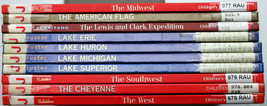 Lot 10 TRUE BOOK about American Flag Great Lakes Geography CHEYENNE LEWI... - $12.38